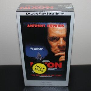 3/$55❤️new sealed Exclusive Video Bonus Edition NIXON 2-tape VHS Anthony Hopkins
